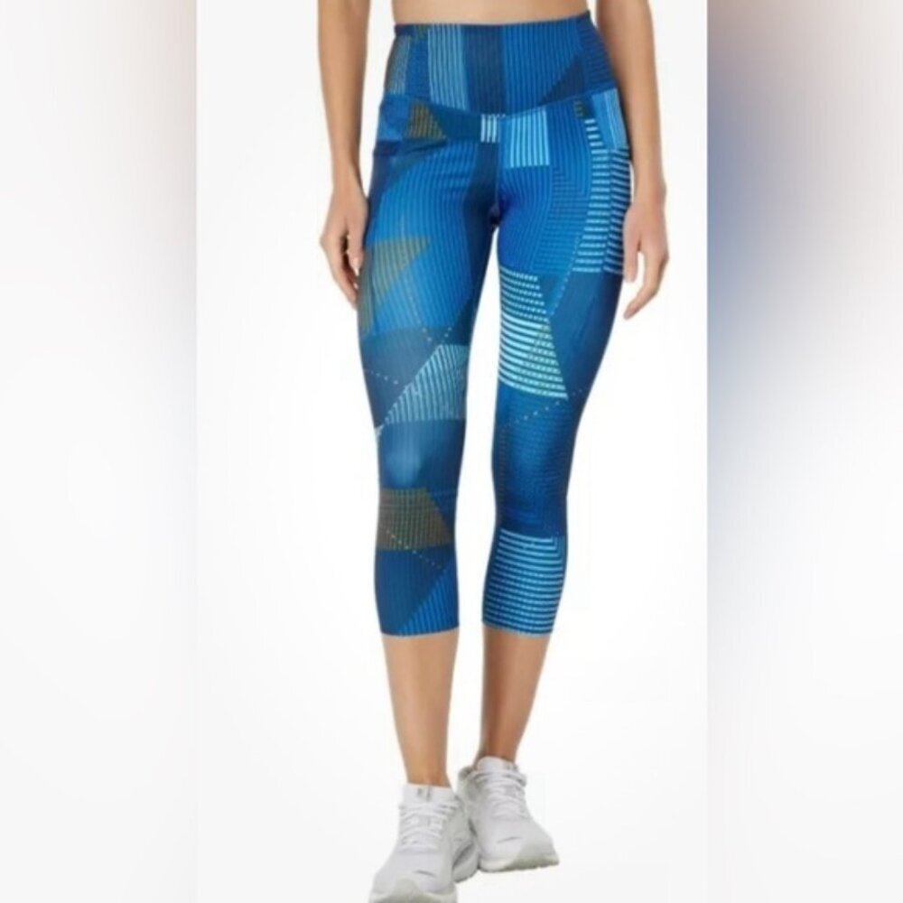 NWT BROOKS‎ METHOD 3/4 TIGHT Leggings Motion Print Pants Size SMALL
